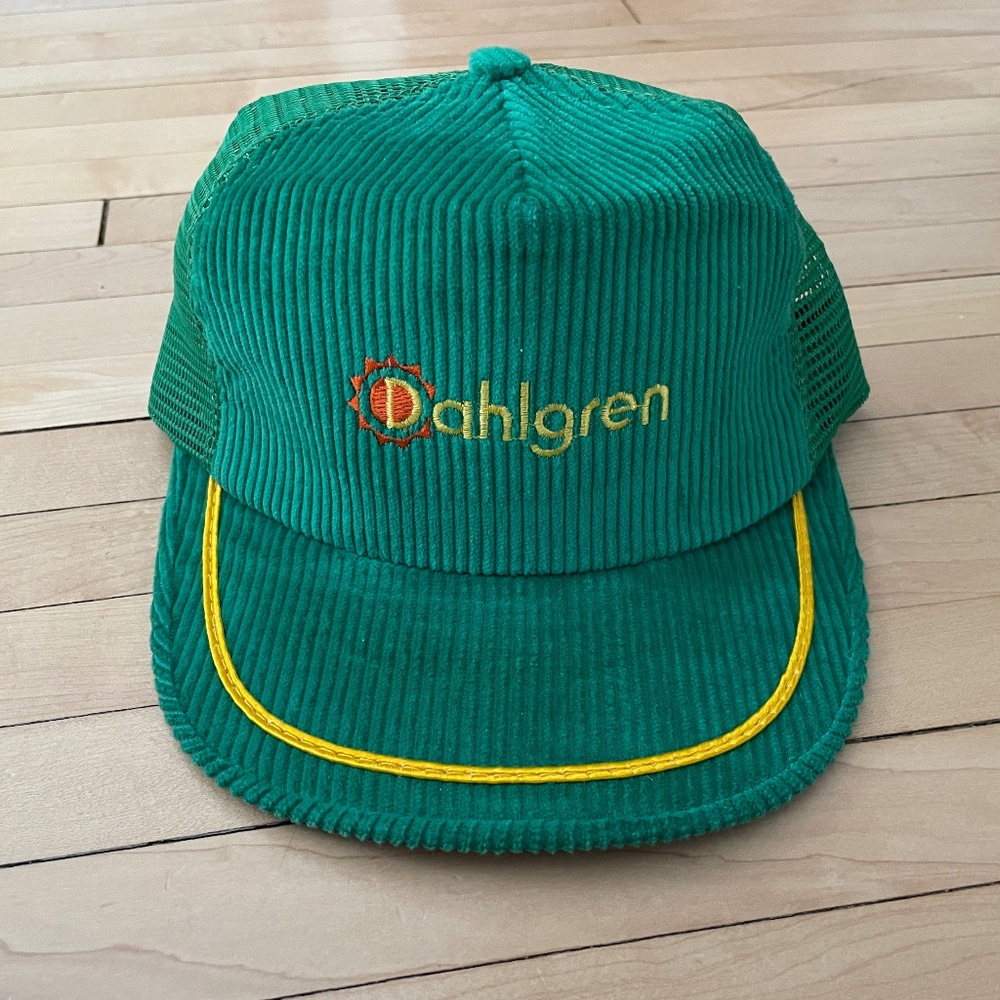 Vintage Dahlgren corduroy trucker hat